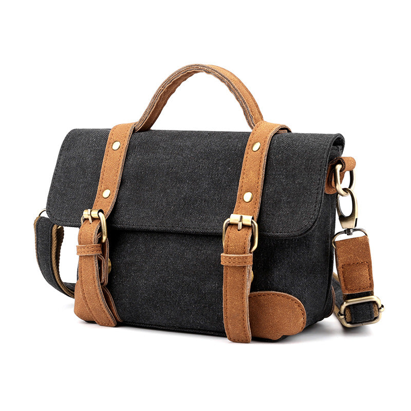 Diagonal canvas bag
