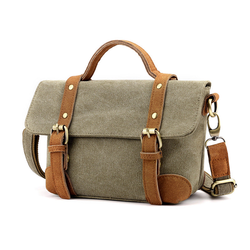 Diagonal canvas bag